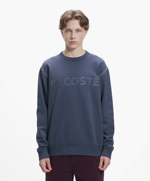 LACOSTE / ラコステ スウェット | エンザイムウォッシュ テクスチャーロゴ ヴィンテージクルーネックスウェット | 詳細2
