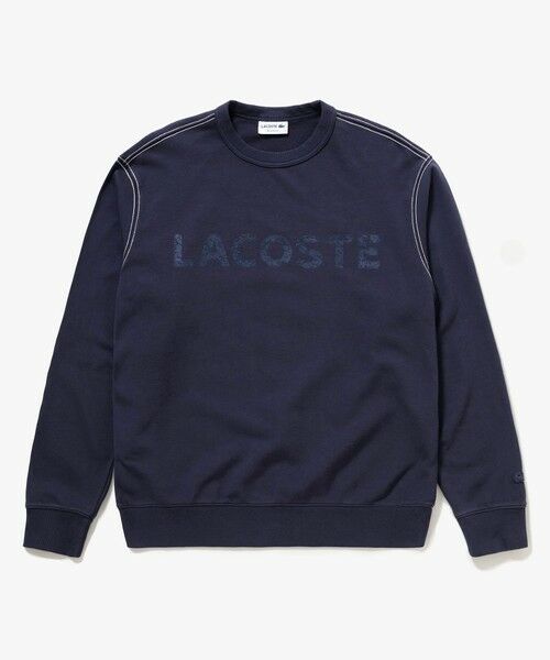LACOSTE / ラコステ スウェット | エンザイムウォッシュ テクスチャーロゴ ヴィンテージクルーネックスウェット | 詳細5