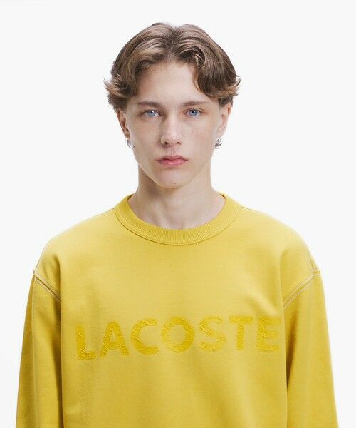 LACOSTE / ラコステ スウェット | エンザイムウォッシュ テクスチャーロゴ ヴィンテージクルーネックスウェット | 詳細16