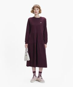 LACOSTE / ラコステ ロング・マキシ丈ワンピース | ティアード鹿の子ロングドレス / ティアードワンピース
