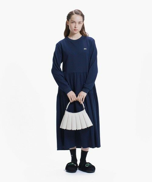 LACOSTE / ラコステ ロング・マキシ丈ワンピース | ティアード鹿の子ロングドレス / ティアードワンピース | 詳細25