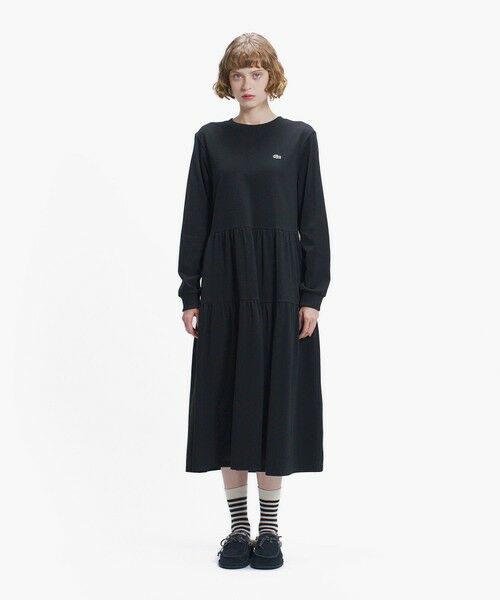 LACOSTE / ラコステ ロング・マキシ丈ワンピース | ティアード鹿の子ロングドレス / ティアードワンピース | 詳細27
