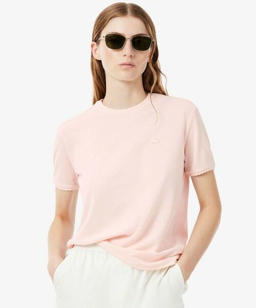 LACOSTE / ラコステ Tシャツ | スカラップエッジデザイン フリルフェミニン半袖Tシャツ | 詳細2