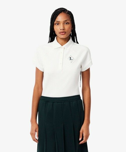 LACOSTE / ラコステ ポロシャツ | フランスメイド リブニットポロシャツ（オフホワイト）