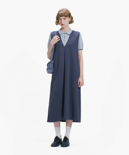 LACOSTE / ラコステ ロング・マキシ丈スカート | ジャージージャンパードレス / ジャンパースカート | 詳細7