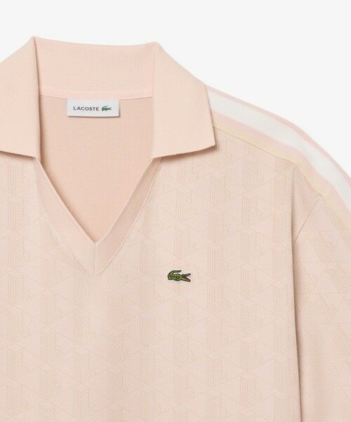 LACOSTE / ラコステ ミニ丈・ひざ丈ワンピース | モノグラムジャカードスキッパーネックポロドレス | 詳細1