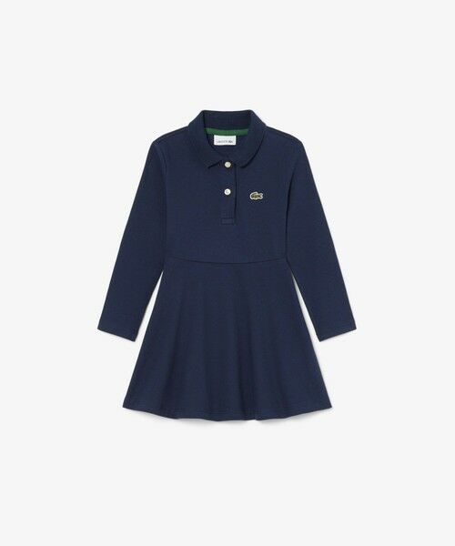 LACOSTE / ラコステ ミニ丈・ひざ丈ワンピース | 【EC限定】GIRLSストレッチピケポロドレス(ネイビー)