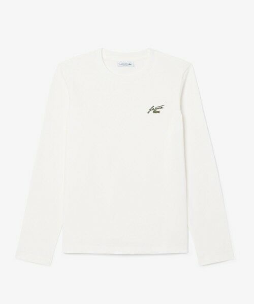 LACOSTE / ラコステ Tシャツ | シグネチャーワッペンロングスリーブTシャツ（オフホワイト）
