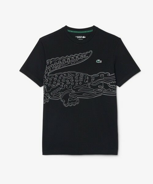 LACOSTE / ラコステ Tシャツ | オーバーサイズワニグラフィックウルトラドライTシャツ（ブラック）