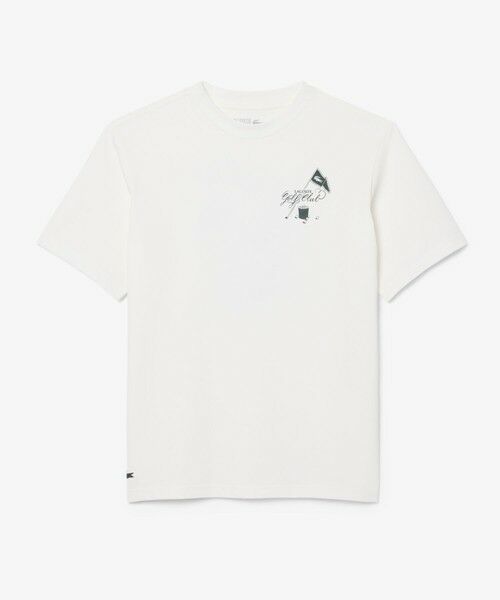 LACOSTE / ラコステ Tシャツ | ゴルフクラブグラフィック ウルトラドライTシャツ（オフホワイト）