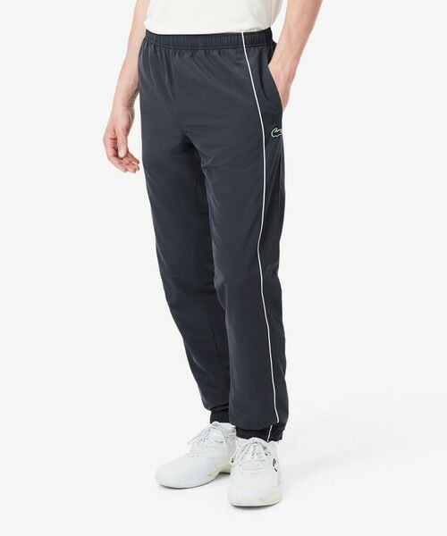 LACOSTE / ラコステ チノ・ワークパンツ | 配色パイピング撥水トラックパンツ（ダークグレー）