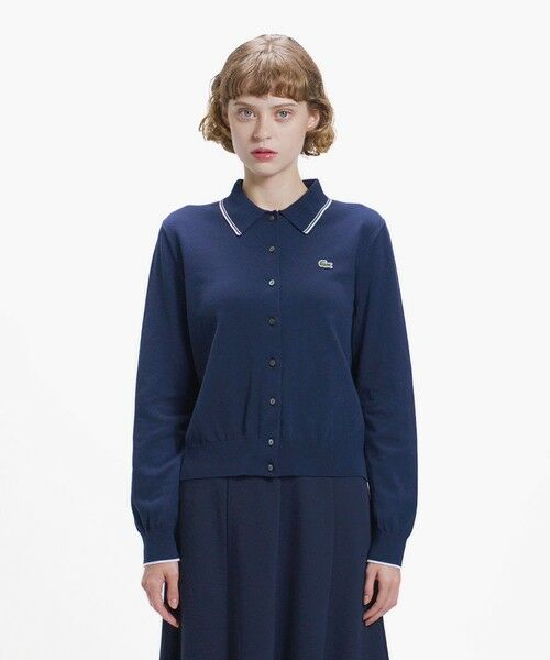 LACOSTE / ラコステ カーディガン・ボレロ | 配色ラインディテールニットポロカーディガン | 詳細13