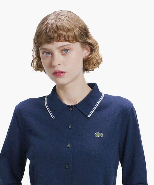 LACOSTE / ラコステ カーディガン・ボレロ | 配色ラインディテールニットポロカーディガン | 詳細15