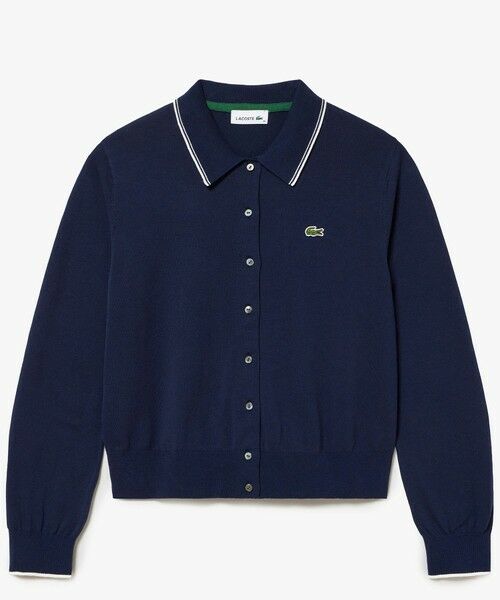 LACOSTE / ラコステ カーディガン・ボレロ | 配色ラインディテールニットポロカーディガン | 詳細16