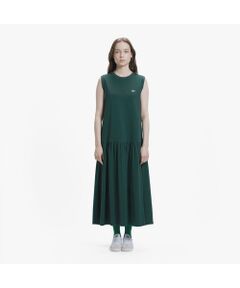 LACOSTE / ラコステ ミニ丈・ひざ丈ワンピース | ローウエストノースリーブ鹿の子ドレス