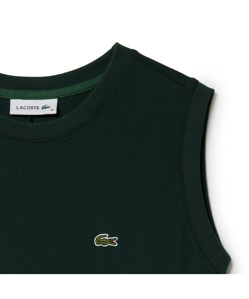 LACOSTE / ラコステ ミニ丈・ひざ丈ワンピース | ローウエストノースリーブ鹿の子ドレス | 詳細7