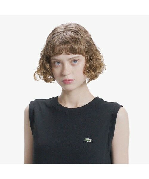 LACOSTE / ラコステ ミニ丈・ひざ丈ワンピース | ローウエストノースリーブ鹿の子ドレス | 詳細13