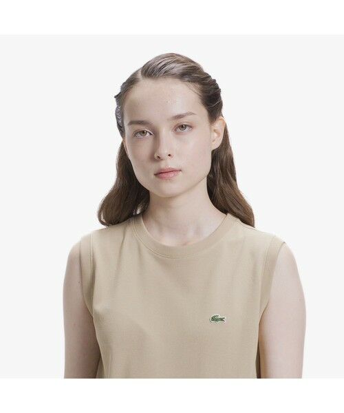 LACOSTE / ラコステ ミニ丈・ひざ丈ワンピース | ローウエストノースリーブ鹿の子ドレス | 詳細24