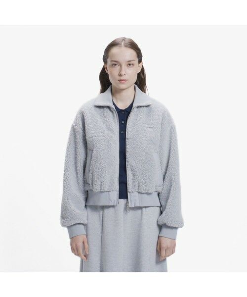 LACOSTE / ラコステ ブルゾン | ショート丈ボアブルゾン（ライトグレー）