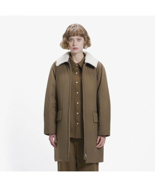 LACOSTE / ラコステ その他アウター | 2WAYボアカラー パデッドコート（ブラウン）
