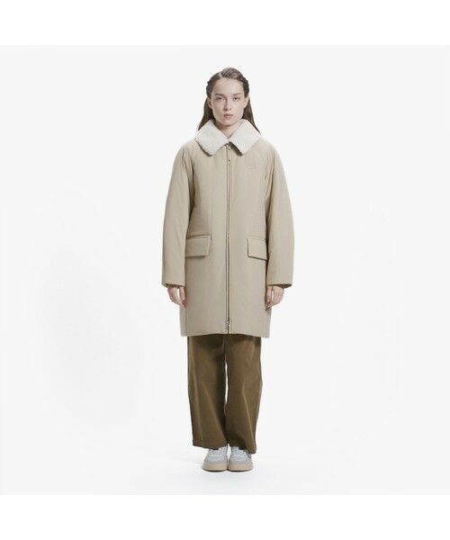 LACOSTE / ラコステ その他アウター | 2WAYボアカラー パデッドコート（ベージュ）