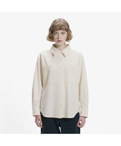LACOSTE / ラコステ シャツ・ブラウス | ストレッチツイルミリタリーシャツ（アイボリー）