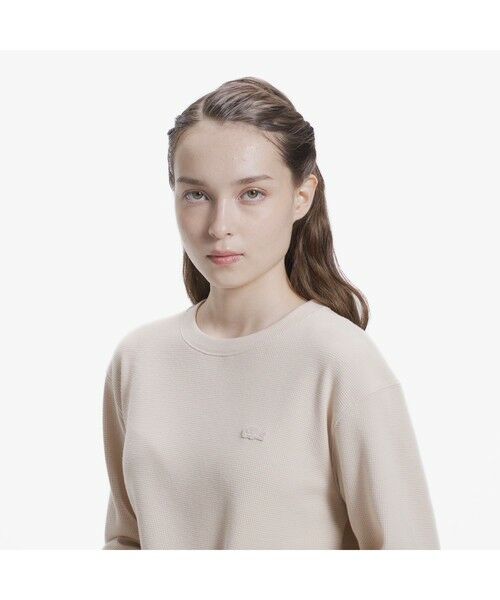 LACOSTE / ラコステ Tシャツ | ラウンドヘム ワッフルロングスリーブTシャツ | 詳細2