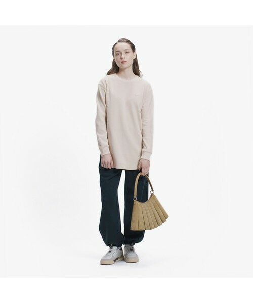 LACOSTE / ラコステ Tシャツ | ラウンドヘム ワッフルロングスリーブTシャツ | 詳細5