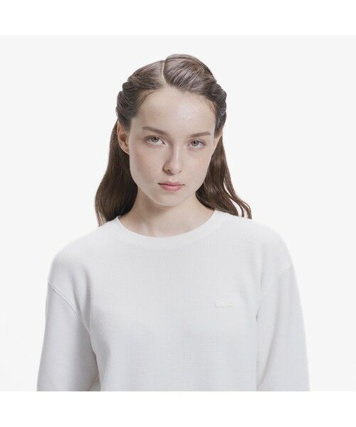 LACOSTE / ラコステ Tシャツ | ラウンドヘム ワッフルロングスリーブTシャツ | 詳細12