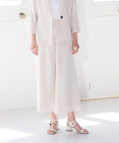 【大きいサイズ】【極】ファージュワイドクロップドパンツ