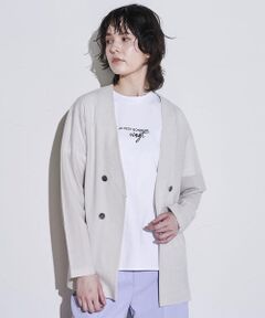 la.f...(大きいサイズ) / ラ・エフ(おおきいサイズ) カットソー | 【大きいサイズ】ラミーオットマンカットソージャケット《手洗い可能》