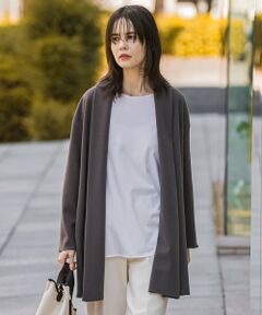 la.f...(大きいサイズ) / ラ・エフ(おおきいサイズ) カットソー | 【大きいサイズ】素材切り替えスムースカットソー≪洗濯機で洗える≫