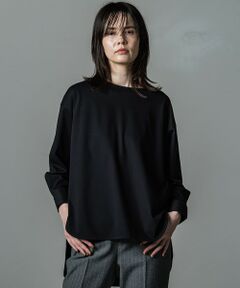 la.f...(大きいサイズ) / ラ・エフ(おおきいサイズ) カットソー | 【大きいサイズ】素材切り替えスムースカットソー≪洗濯機で洗える≫