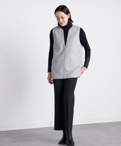 la.f...(大きいサイズ) / ラ・エフ(おおきいサイズ) シャツ・ブラウス | 【大きいサイズ/洗濯機で洗える】キーホールネックMIXツィードブラウスジレ | 詳細11