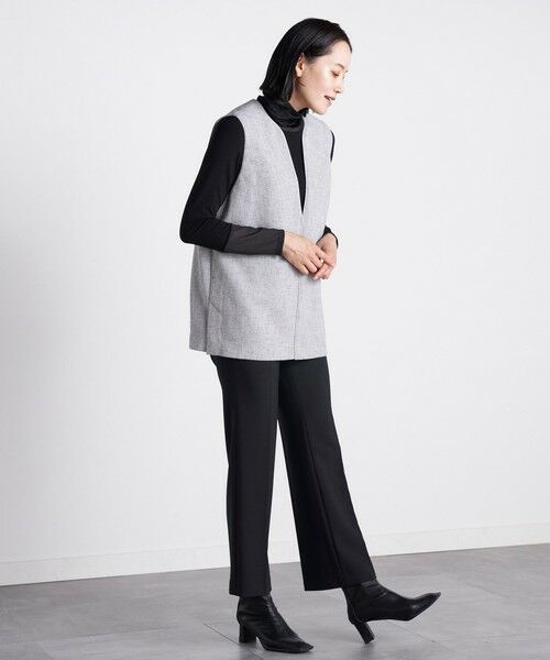 la.f...(大きいサイズ) / ラ・エフ(おおきいサイズ) シャツ・ブラウス | 【大きいサイズ/洗濯機で洗える】キーホールネックMIXツィードブラウスジレ | 詳細12