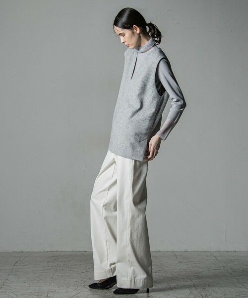 la.f...(大きいサイズ) / ラ・エフ(おおきいサイズ) シャツ・ブラウス | 【大きいサイズ/洗濯機で洗える】キーホールネックMIXツィードブラウスジレ | 詳細14