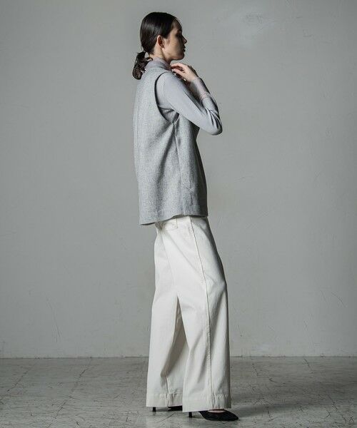 la.f...(大きいサイズ) / ラ・エフ(おおきいサイズ) シャツ・ブラウス | 【大きいサイズ/洗濯機で洗える】キーホールネックMIXツィードブラウスジレ | 詳細15