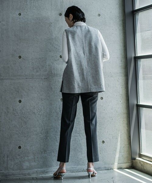 la.f...(大きいサイズ) / ラ・エフ(おおきいサイズ) シャツ・ブラウス | 【大きいサイズ/洗濯機で洗える】キーホールネックMIXツィードブラウスジレ | 詳細4