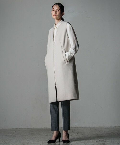 la.f...(大きいサイズ) / ラ・エフ(おおきいサイズ) シャツ・ブラウス | 【大きいサイズ】【洗濯機で洗える/抗ピル機能/防シワ性/吸水速乾/2WAYストレッチ】とろみ素材メランジツイルシャツ | 詳細11