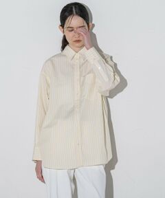 la.f...(大きいサイズ) / ラ・エフ(おおきいサイズ) シャツ・ブラウス | 【大きいサイズ】キレイ色ストライプシャツ≪洗濯機で洗える≫