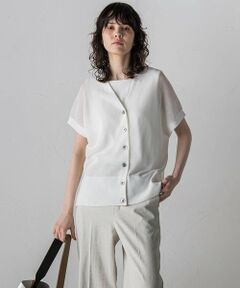 la.f...(大きいサイズ) / ラ・エフ(おおきいサイズ) ニット・セーター | 【大きいサイズ】片畦サマーニットジレ≪手洗い可能/防しわ≫