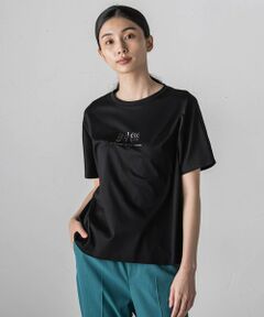 箔プリントロゴTシャツ≪手洗い可能/吸水速乾/接触冷感≫