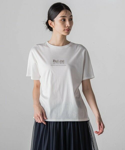 la.f...(大きいサイズ) / ラ・エフ(おおきいサイズ) カットソー | 箔プリントロゴTシャツ≪手洗い可能/吸水速乾/接触冷感≫ | 詳細3