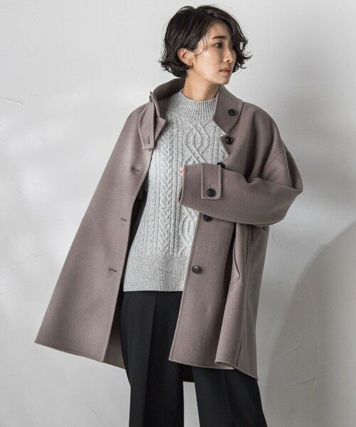 la.f...(大きいサイズ) / ラ・エフ(おおきいサイズ) ダッフルコート | 【大きいサイズ/カタログ掲載】両面シャルムリバーミドル丈コート | 詳細27