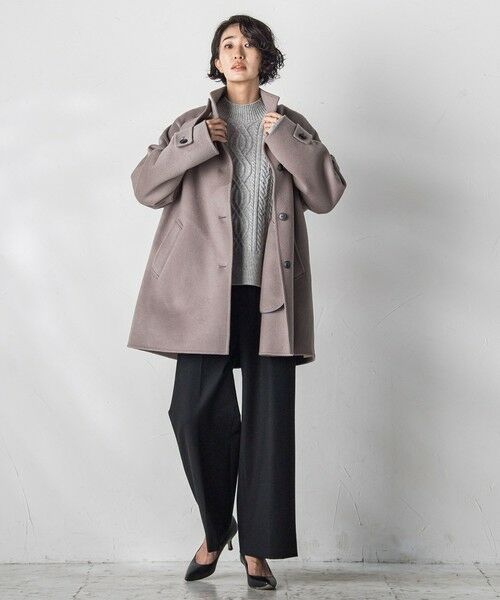 la.f...(大きいサイズ) / ラ・エフ(おおきいサイズ) ダッフルコート | 【大きいサイズ/カタログ掲載】両面シャルムリバーミドル丈コート | 詳細29