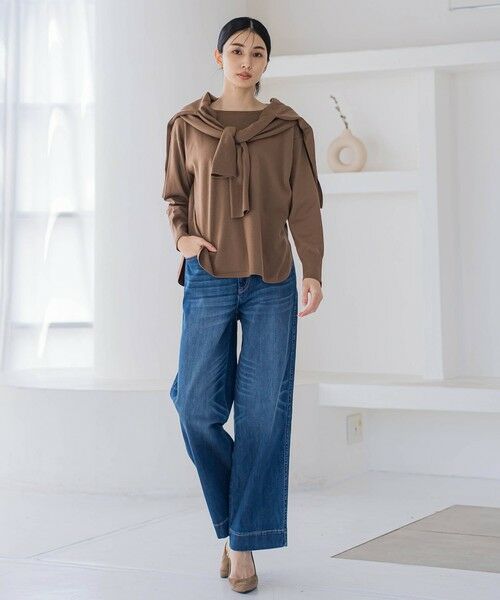 la.f...(大きいサイズ) / ラ・エフ(おおきいサイズ) ニット・セーター | 【大きいサイズ/カタログ掲載】EMPIREクルーネックニットプルオーバー≪手洗い可能≫ | 詳細28