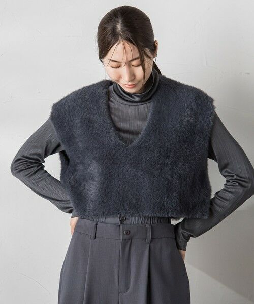 la.f...(大きいサイズ) / ラ・エフ(おおきいサイズ) ニット・セーター | 【大きいサイズ/カタログ掲載】シャギーニットベスト≪手洗い可能≫ | 詳細28
