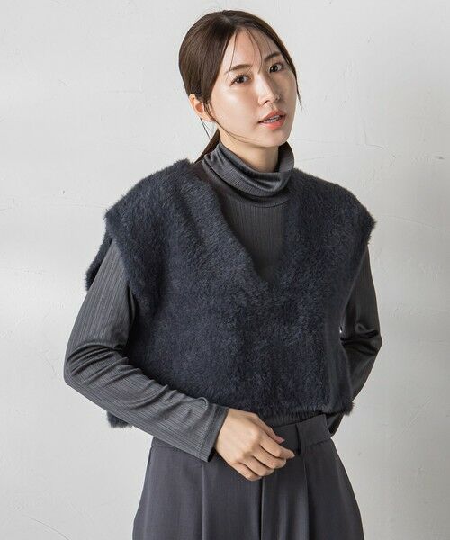 la.f...(大きいサイズ) / ラ・エフ(おおきいサイズ) ニット・セーター | 【大きいサイズ/カタログ掲載】シャギーニットベスト≪手洗い可能≫ | 詳細30