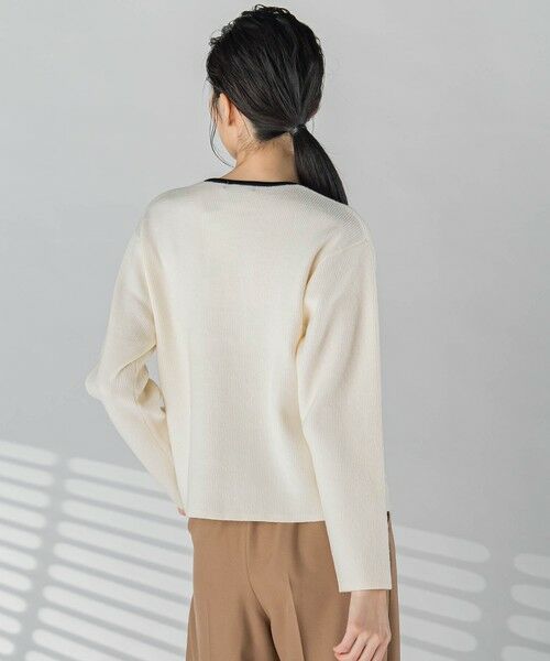 la.f...(大きいサイズ) / ラ・エフ(おおきいサイズ) ニット・セーター | 【大きいサイズ】配色トリムニット≪手洗い可能≫ | 詳細12