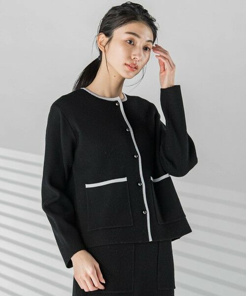 la.f...(大きいサイズ) / ラ・エフ(おおきいサイズ) ニット・セーター | 【大きいサイズ】配色トリムニット≪手洗い可能≫ | 詳細25